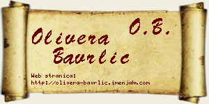 Olivera Bavrlić vizit kartica